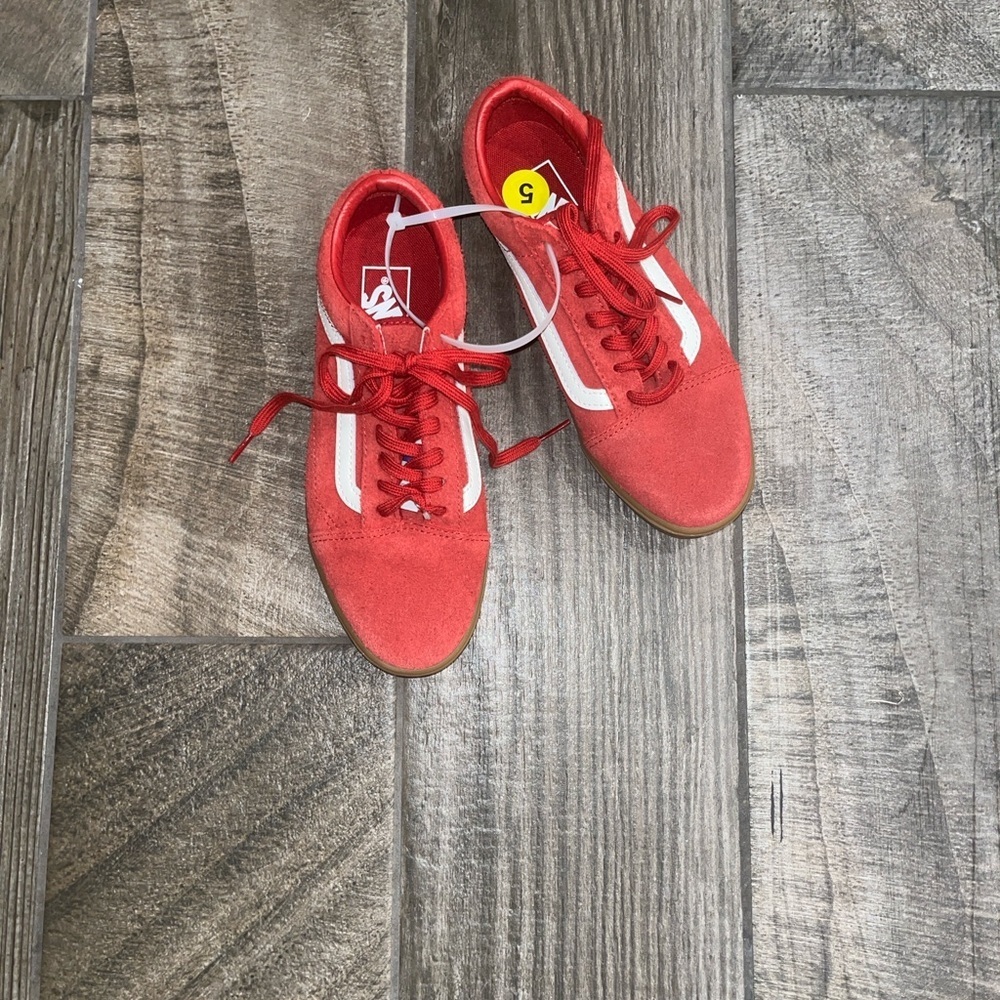 NWT Vans Red and White Sneakers